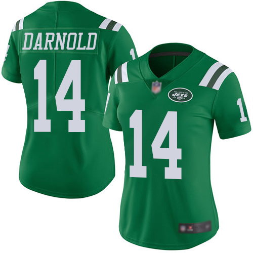 New York Jets Limited Green Women Sam Darnold Jersey NFL Football #14 Rush Vapor Untouchable